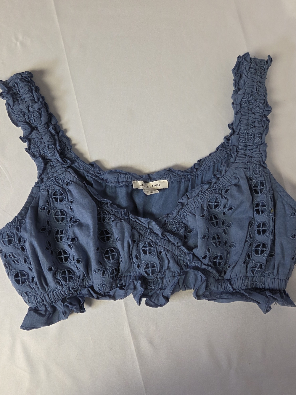 American‎ Eagle Medium Cropped Tank Top Blue